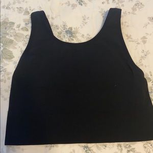 Black Ribbed Sports bra